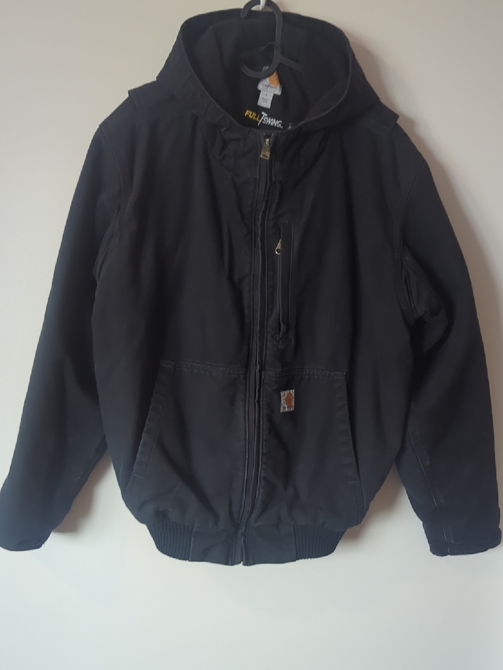Carhartt Heavy Black Hooded Jacket